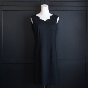 Talbots | LBD (Little Black Dress) Sleeveless Scalloped Dress